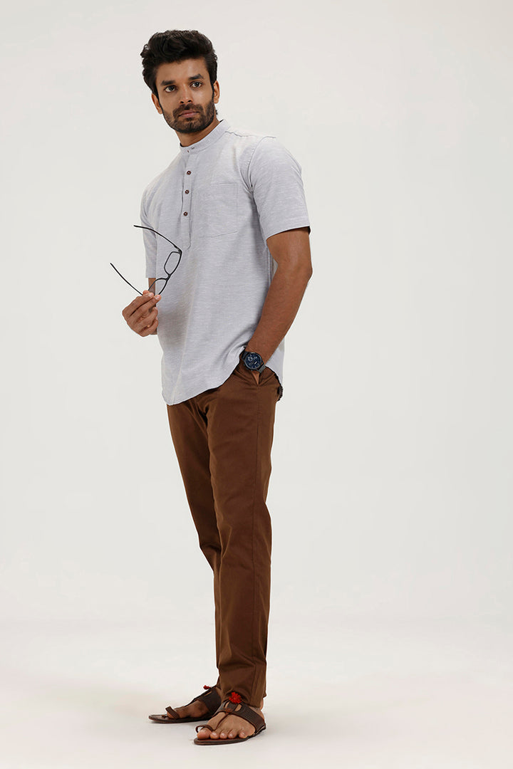 Stylish gray short kurta for everyday wear