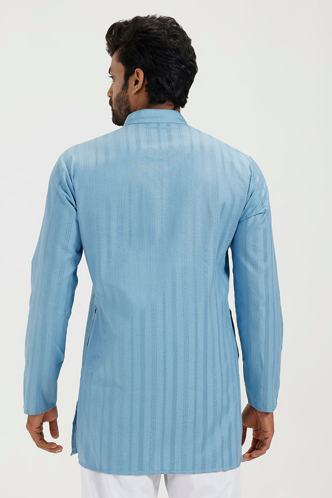 Aztel - Sky Blue Short Kurta for Men | Uathayam