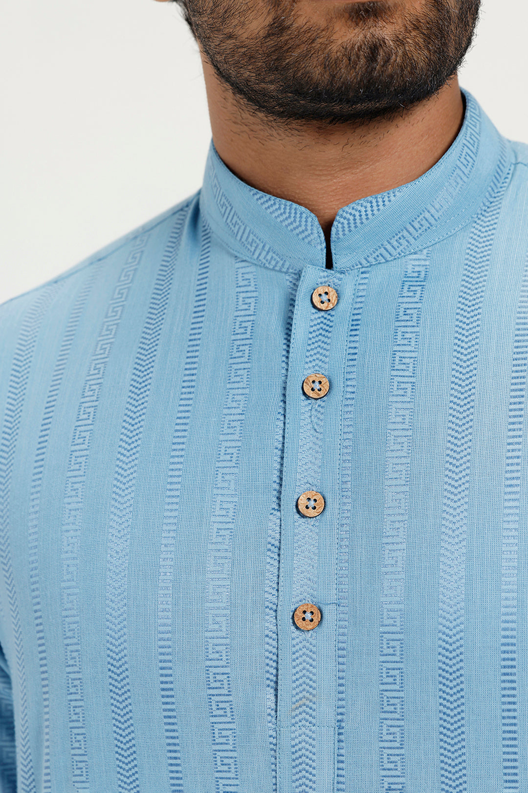 Aztel - Sky Blue Short Kurta for Men | Uathayam