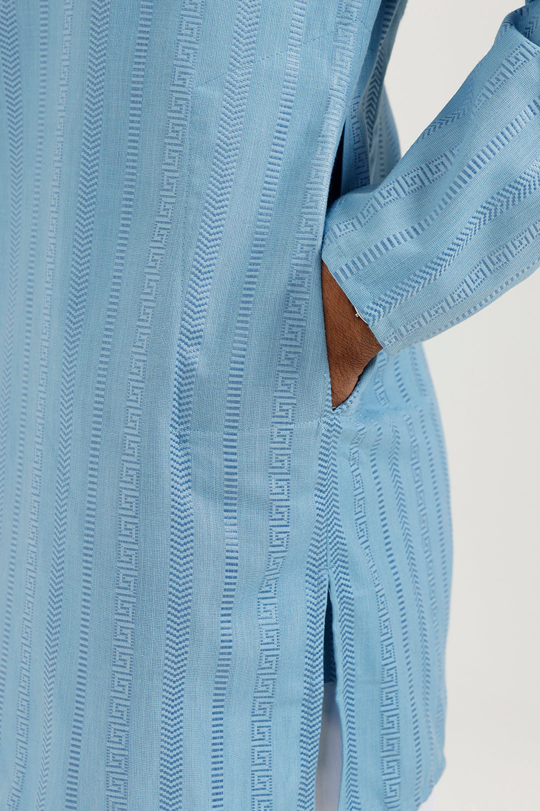 Aztel - Sky Blue Short Kurta for Men | Uathayam