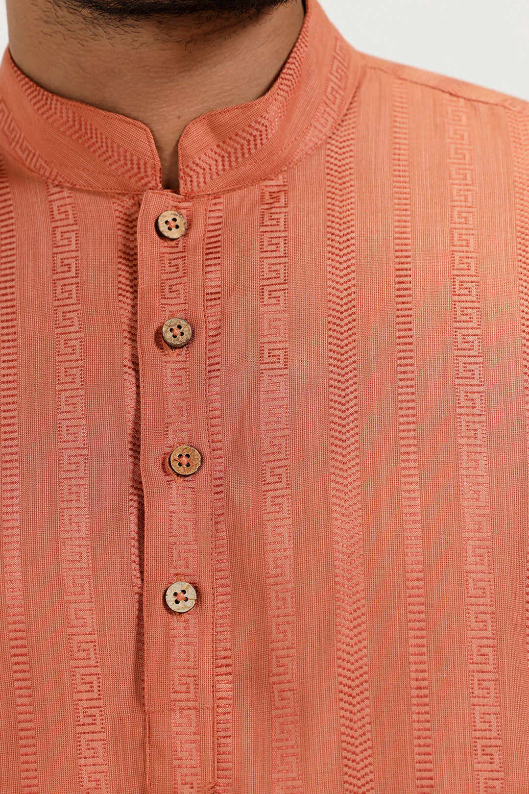 Aztel - Burnt Orange Short Kurta for Men | Uathayam