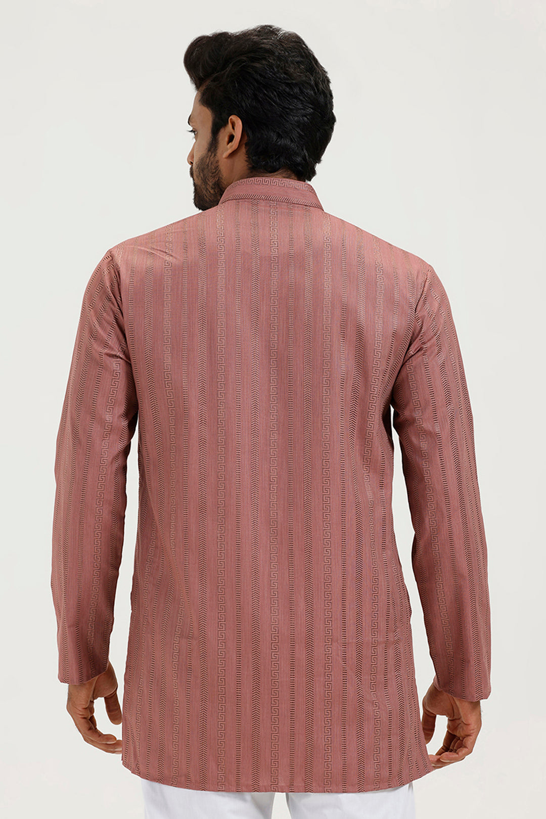 Aztel - Dusty Rose Short Kurta for Men | Uathayam