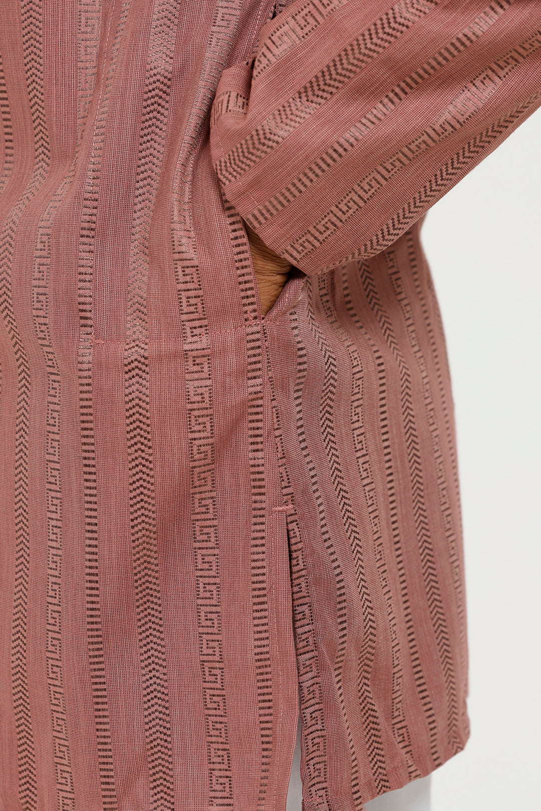 Aztel - Dusty Rose Short Kurta for Men | Uathayam