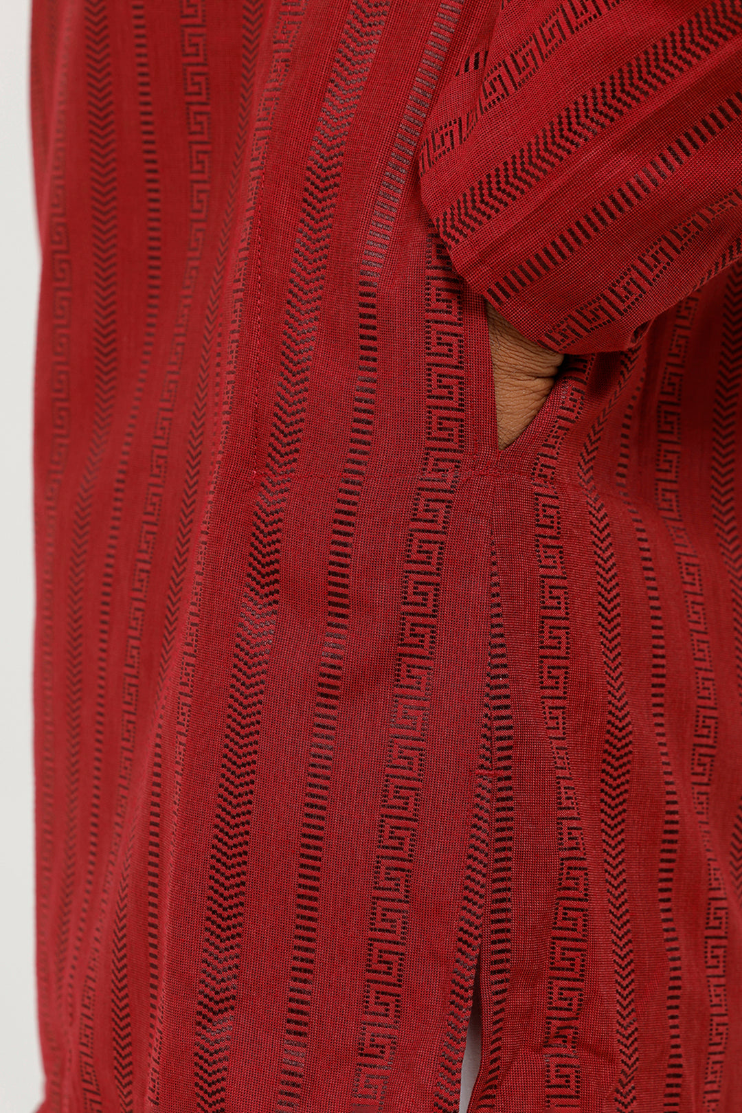 Aztel - Classic Red Short Kurta for Men | Uathayam
