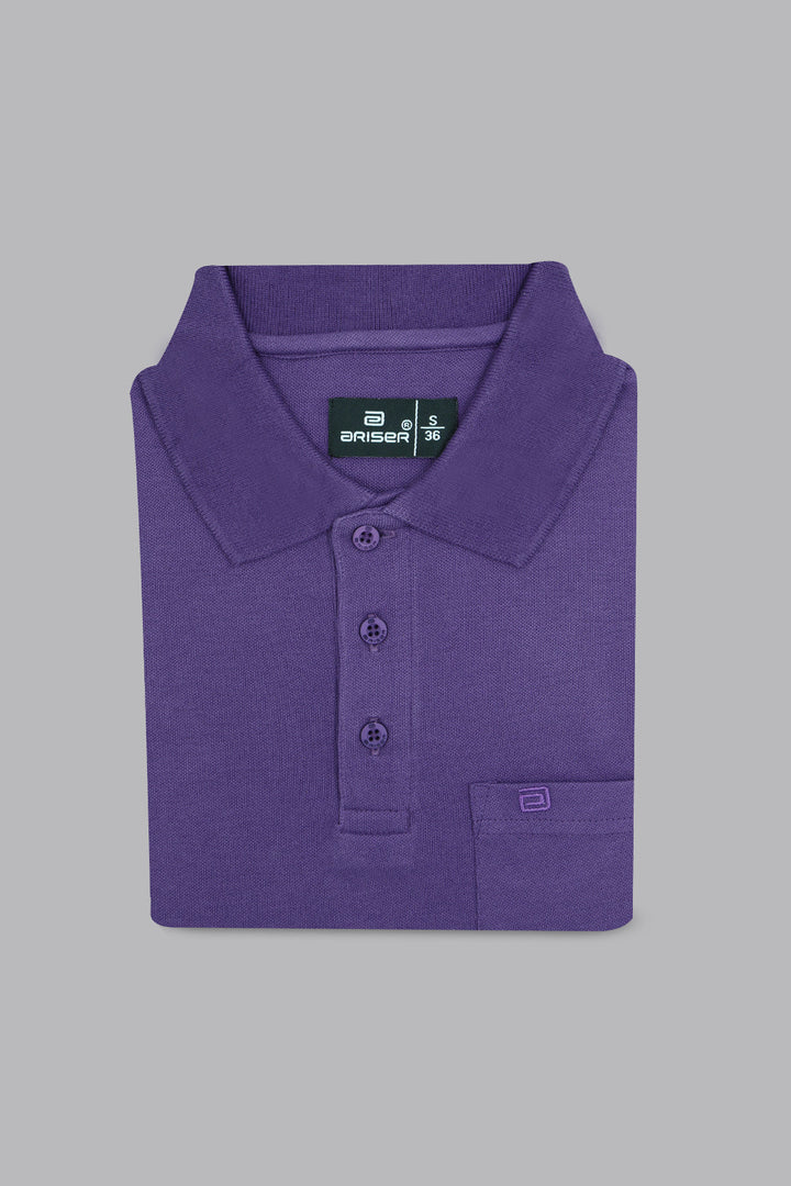 vintage plum polo t-shirt for men
