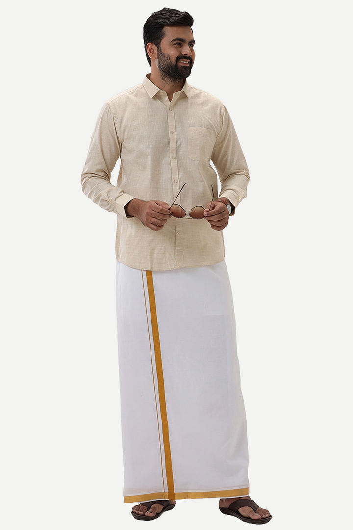 Thaksha - Light Sandal  Formal Shirts for Men | Uathayam