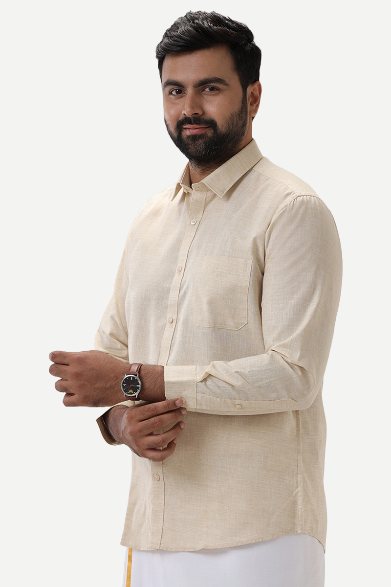 Thaksha - Light Sandal  Formal Shirts for Men | Uathayam