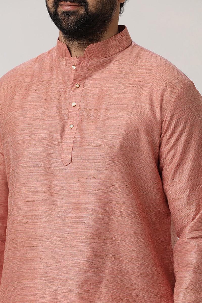 Kraft - Light Pink Long Kurtas for Men | Uathayam