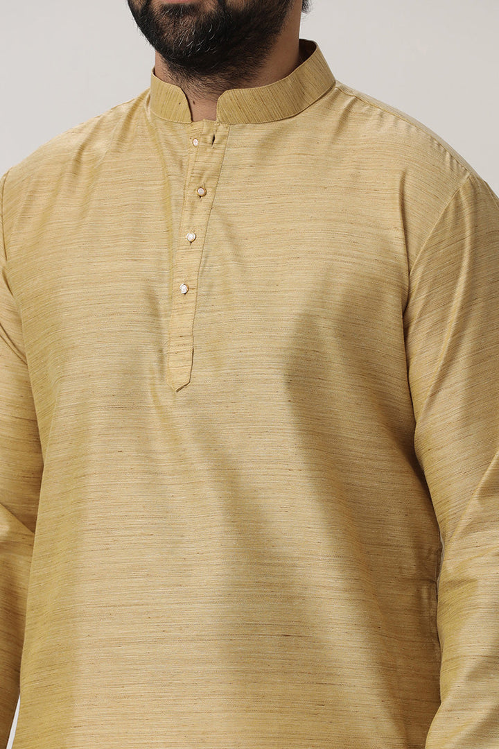 Kraft - Earls Yellow Long Kurtas for Men | Uathayam