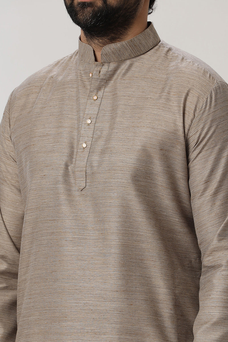 Kraft - Dark Gray Long Kurtas for Men | Uathayam