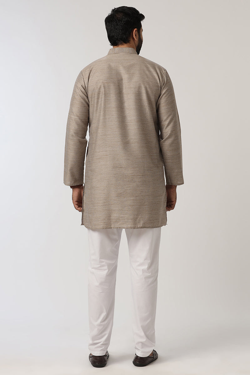 Kraft - Dark Gray Long Kurtas for Men | Uathayam