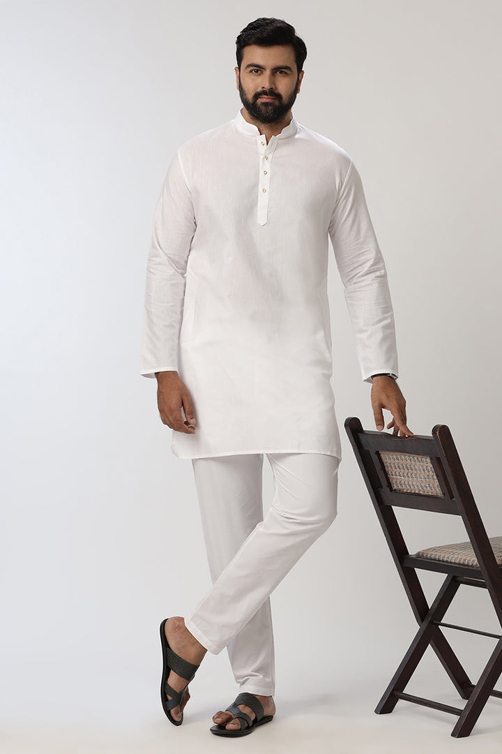 A premium men's long kurta in hue by Uathaym