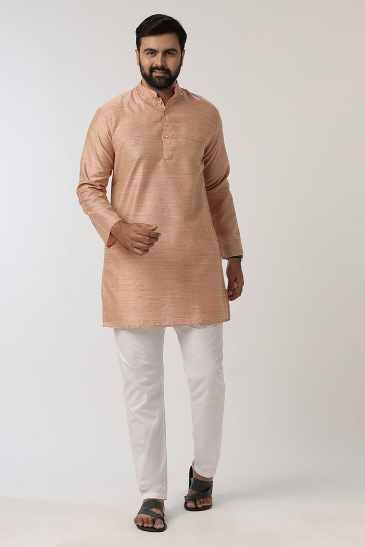 Kraft - Pastel Pink Long Kurtas for Men | Uathayam