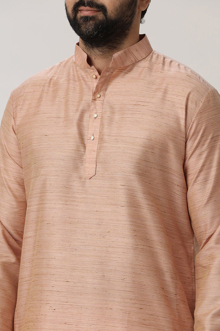 Kraft - Pastel Pink Long Kurtas for Men | Uathayam