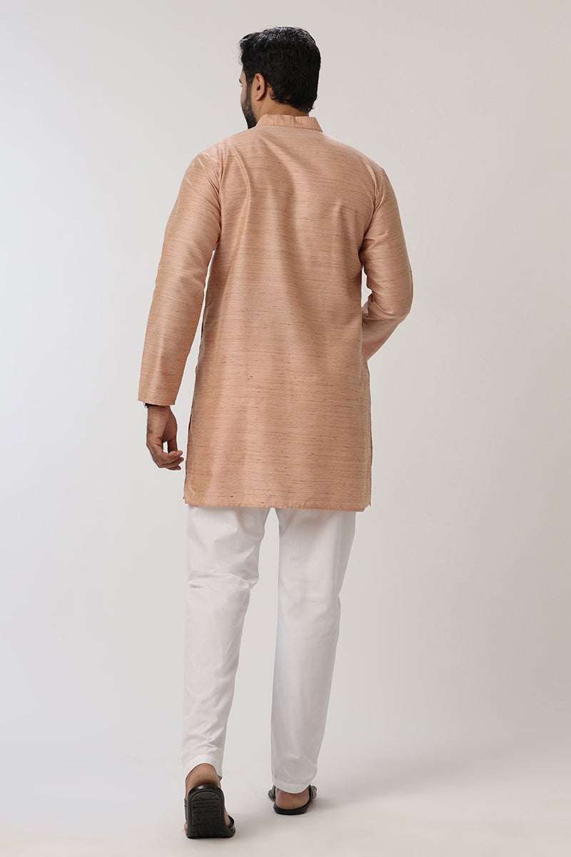 Kraft - Pastel Pink Long Kurtas for Men | Uathayam