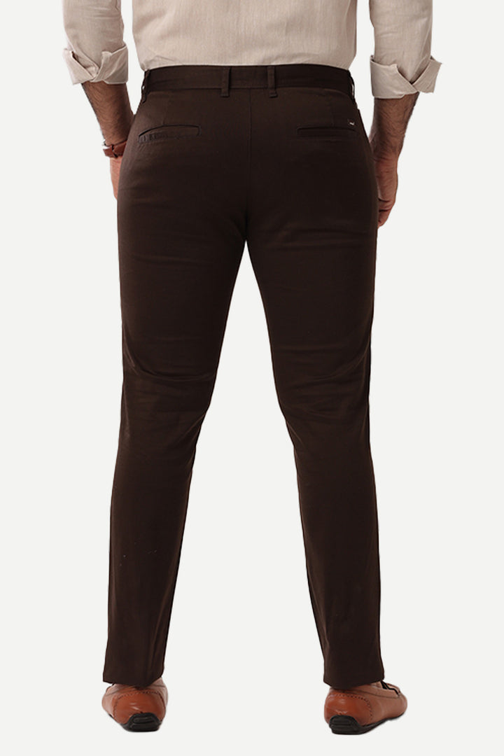 Basic Chino - Coffee Brown Trouser For Men | Ariser