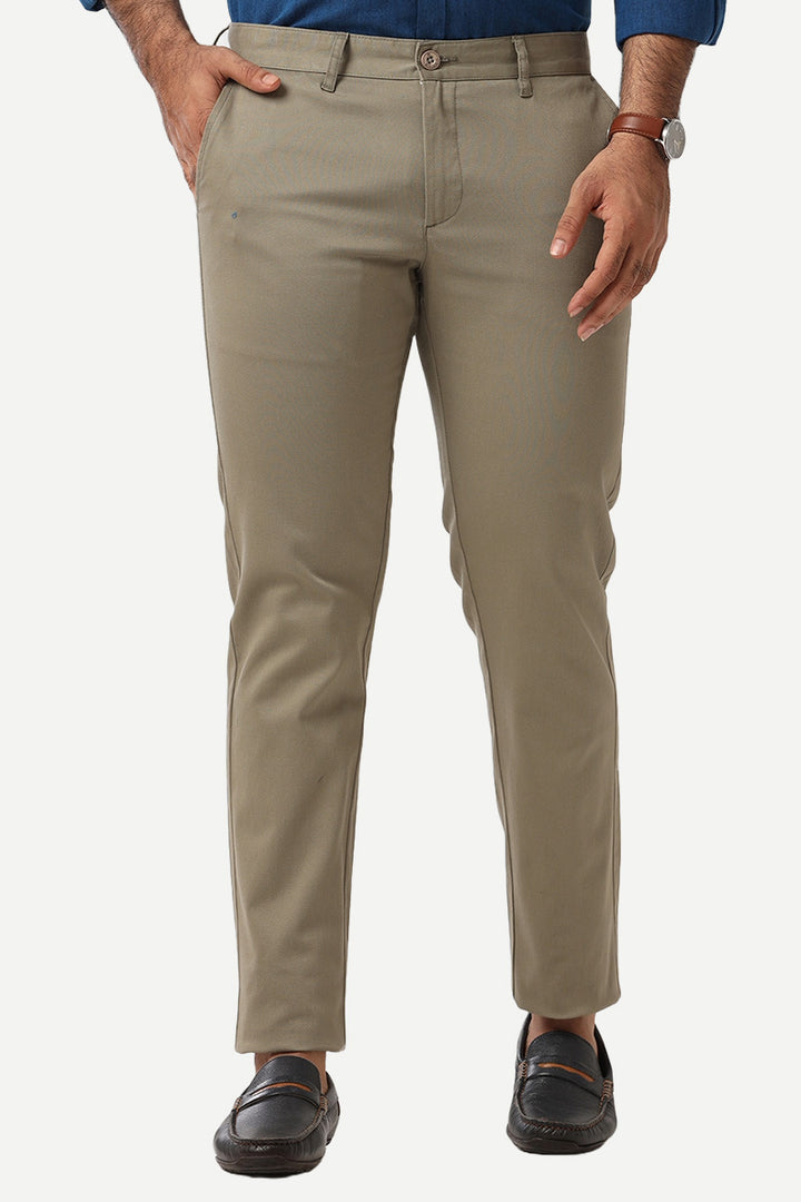 Monaco - Grey and Pale Olive Green Pack of 2 Trousers For Men | Ariser