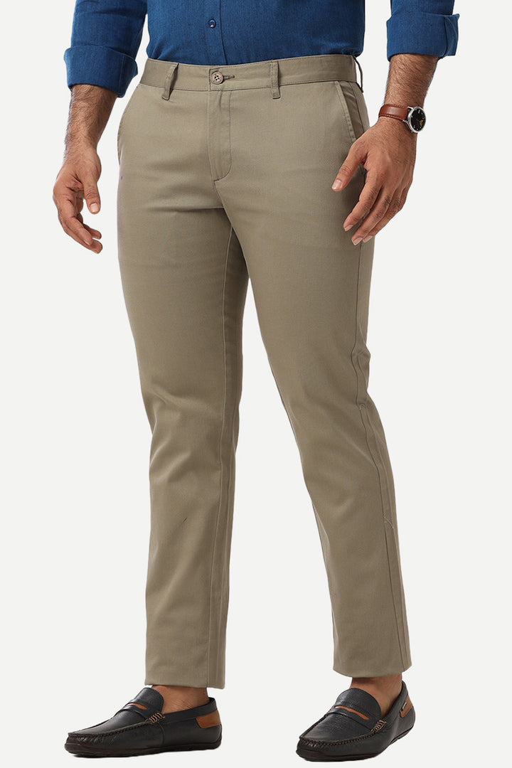 Monaco - Light Gray and Pale Olive Green Pack of 2 Trousers For Men | Ariser