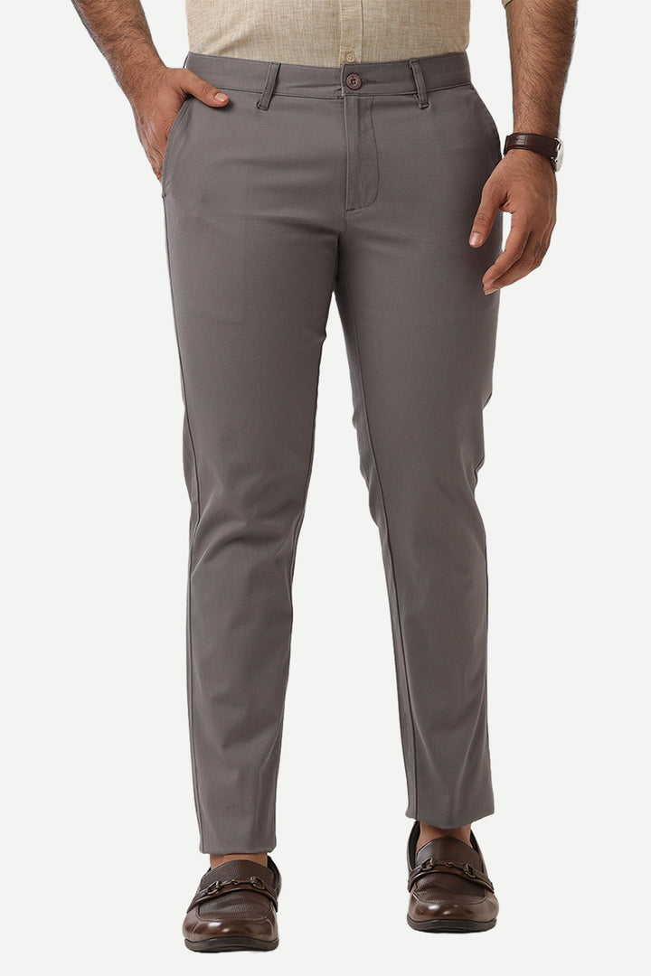 Monaco - Grey and Steel Grey Pack of 2 Trousers For Men | Ariser