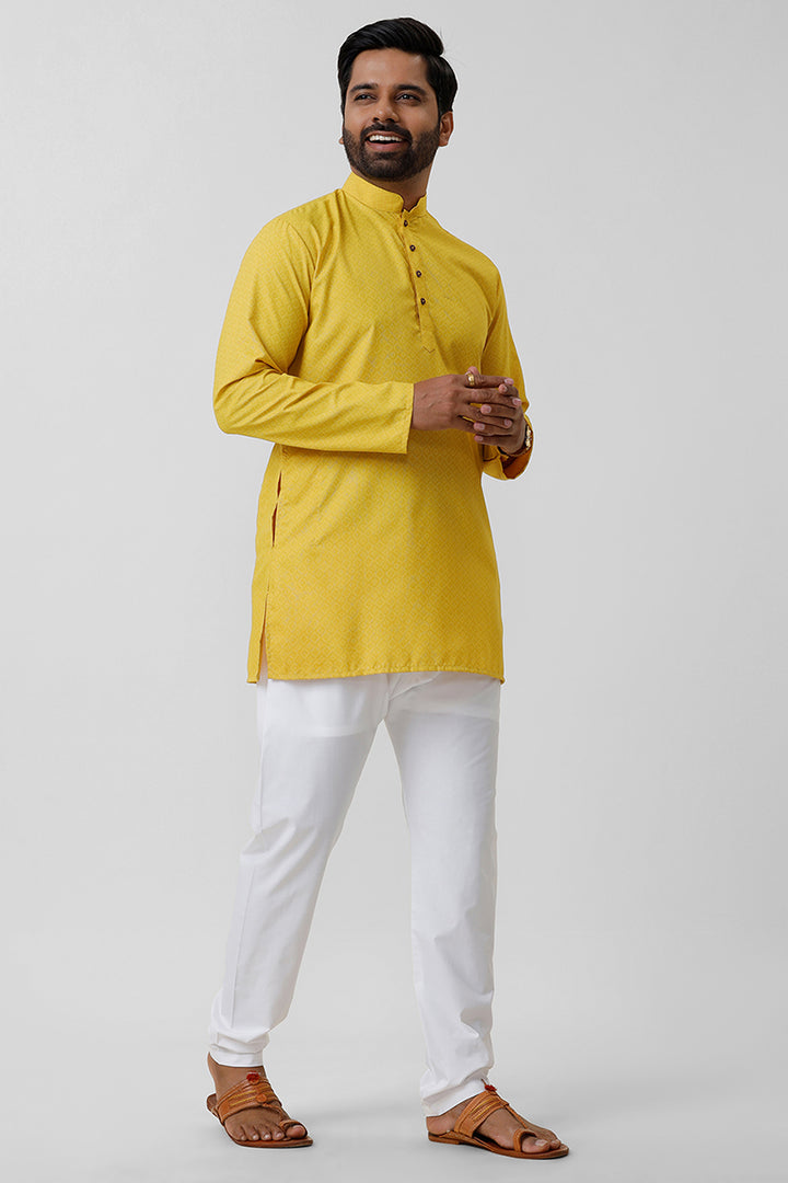 yellow color kurta for mens