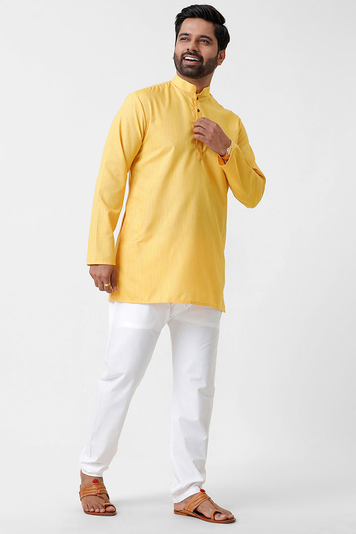 yellow color kurta for mens