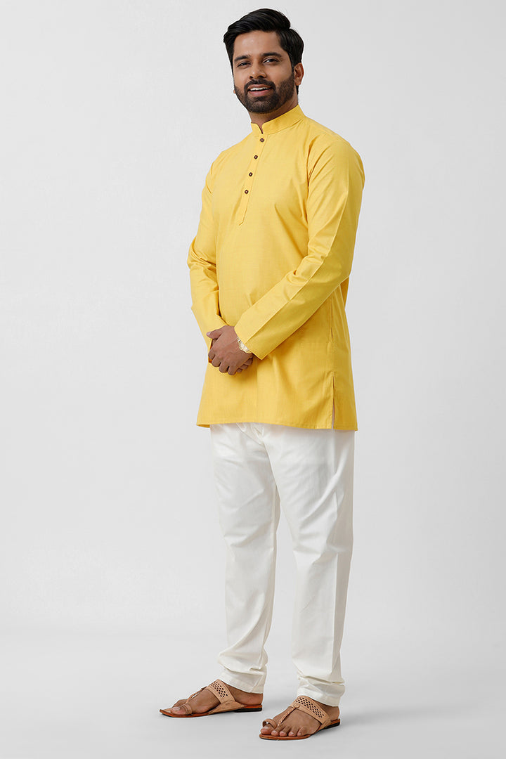 yellow color kurta for mens