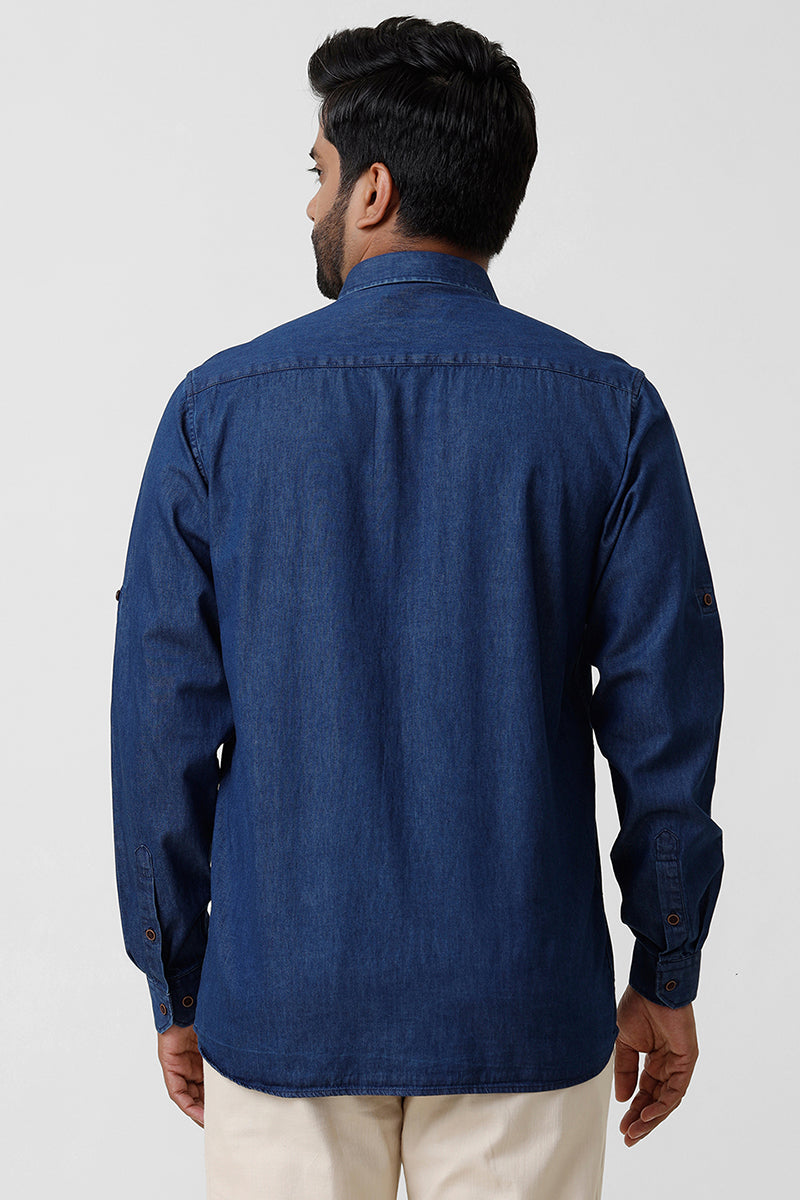 Casual denim shirt for men, Denim shirt, Men's denim shirts, Button down denim shirt for men, Cotton denim shirt for men