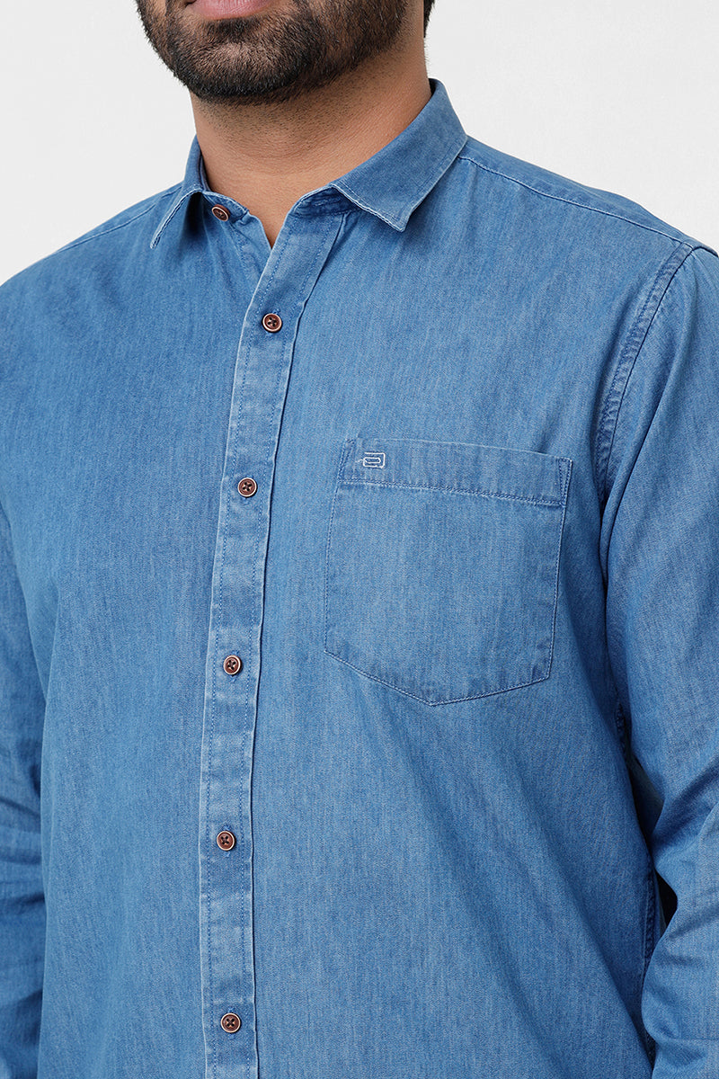 Casual denim shirt for men, Denim shirt, Men's denim shirts, Button down denim shirt for men, Cotton denim shirt for men