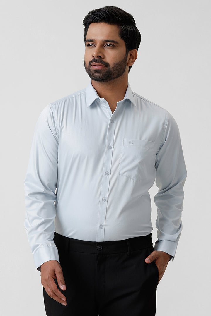 Bamboo Twill - Light Blue Formal Shirts for Men | Ariser