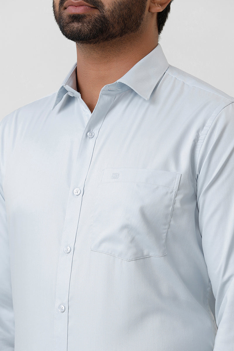 Bamboo Twill - Light Blue Formal Shirts for Men | Ariser