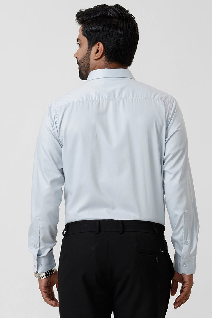 Bamboo Twill - Light Blue Formal Shirts for Men | Ariser