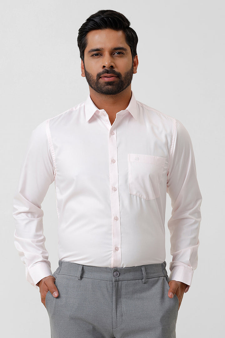 Bamboo Twill - Pale Pink Formal Shirts for Men | Ariser