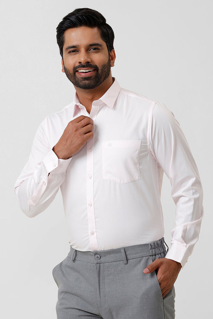 Bamboo Twill - Pale Pink Formal Shirts for Men | Ariser