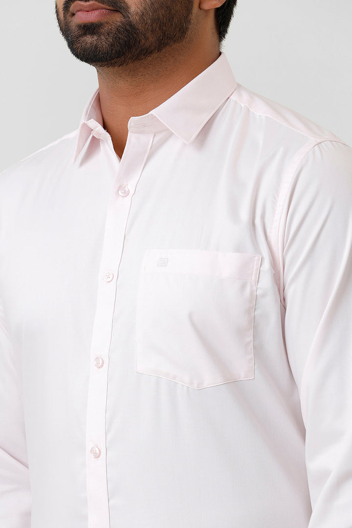 Bamboo Twill - Pale Pink Formal Shirts for Men | Ariser