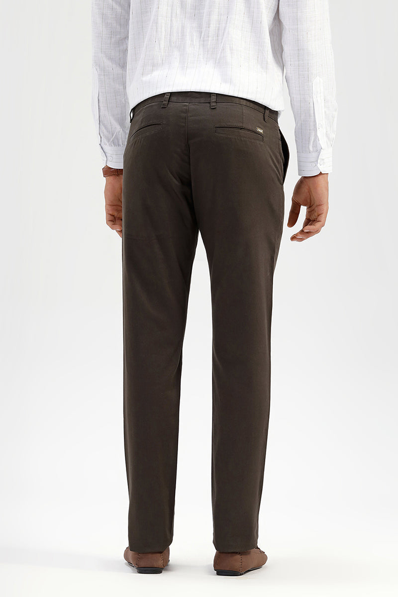 Basic Chino - Deep Army Green Trouser For Men | Ariser