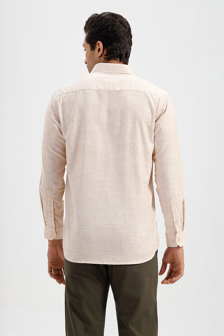 light tan formal shirt with green trouser men