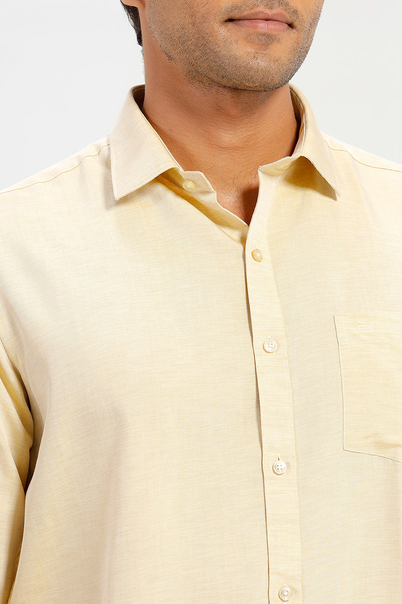 Men’s Cream Shirt for Office