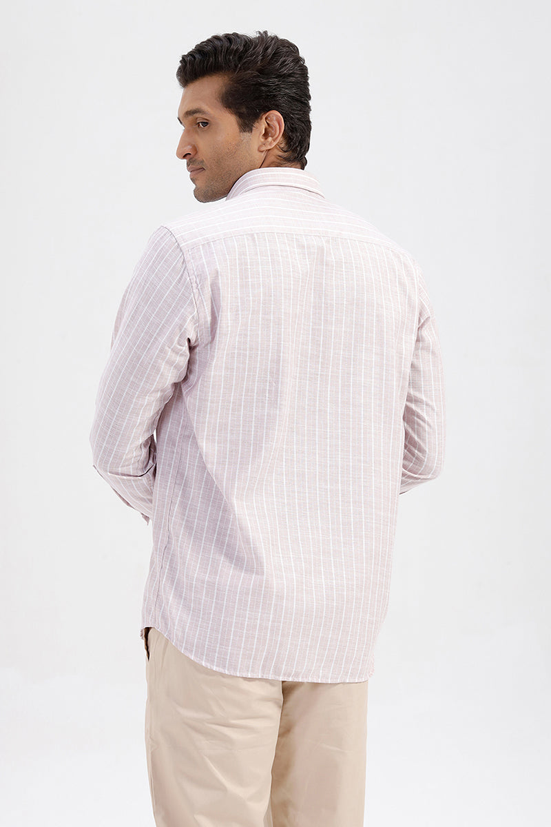 Rose pink shirt with white pants