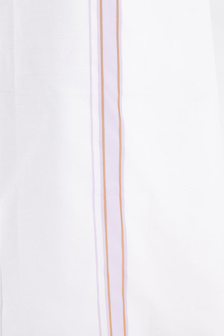 Divine - Purple  Matching Shirt and Single Dhoti Set For Men | Uathayam