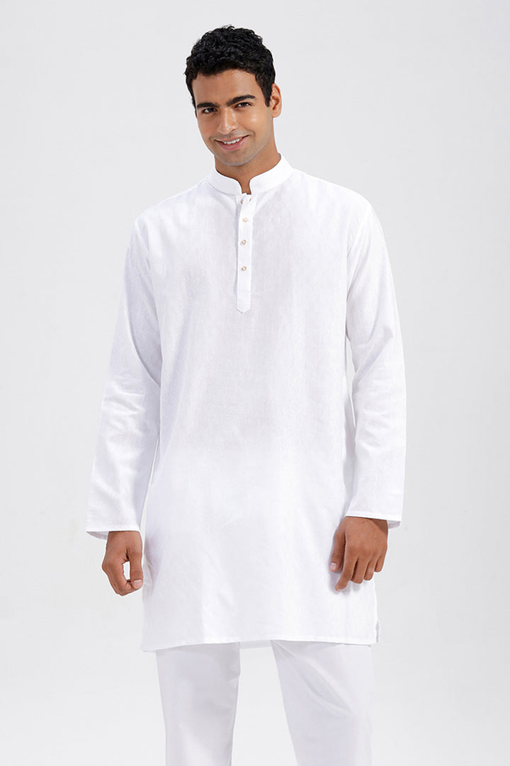 Breathable cotton kurta with texture