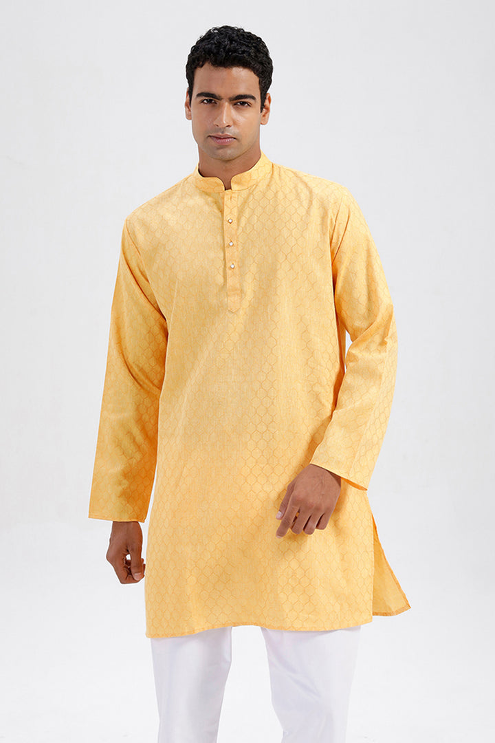 Breathable cotton kurta with texture