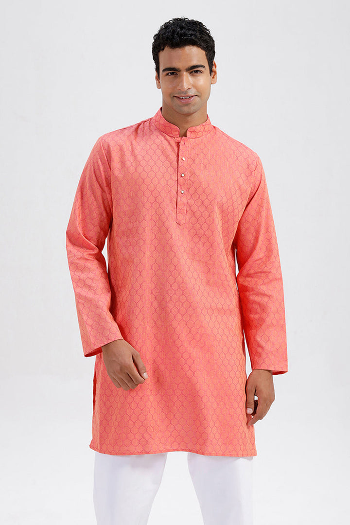 Breathable cotton kurta with texture
