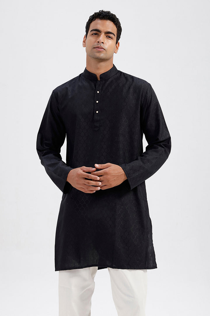 Breathable cotton kurta with texture