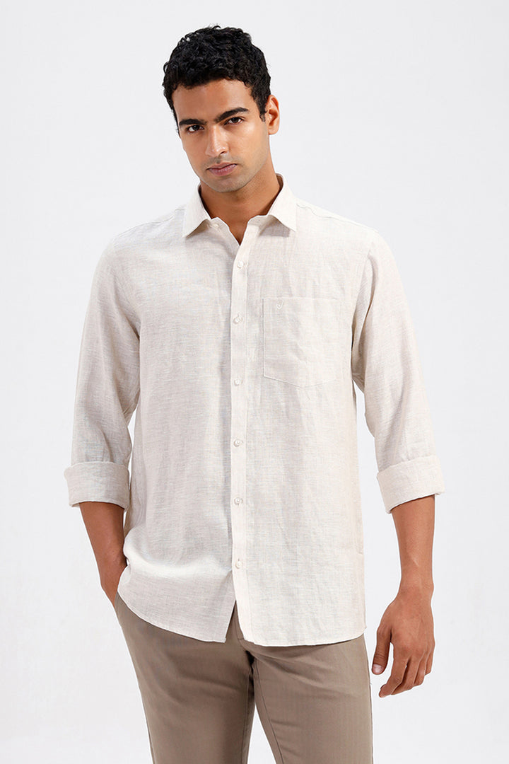 Light Beige Linen Shirt
