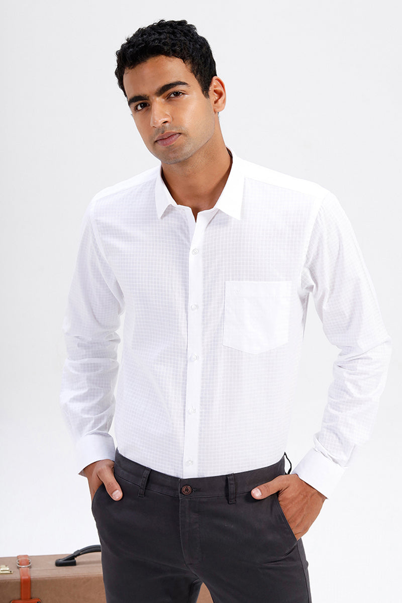 white cotton shirt for men