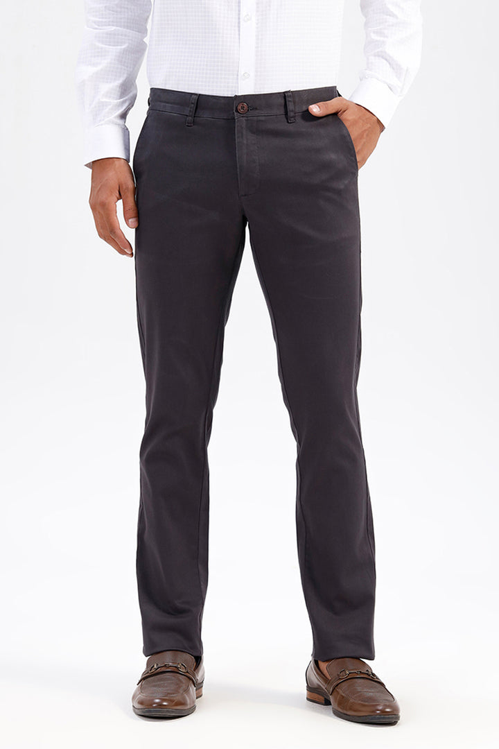 Basic Chino - Iron Gray Trouser For Men | Ariser