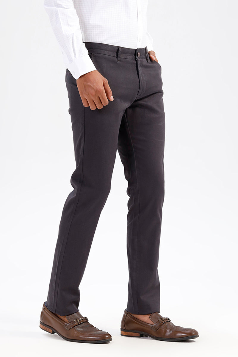 Basic Chino - Iron Gray Trouser For Men | Ariser