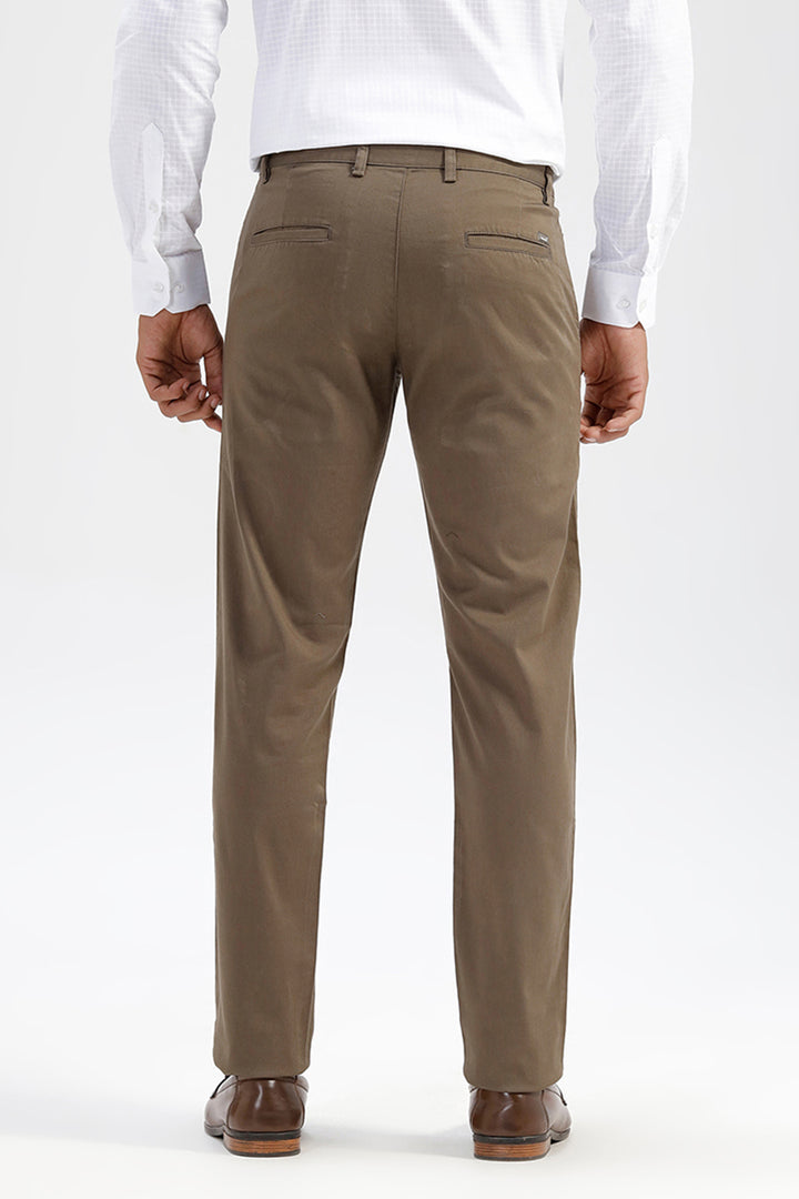 Basic Chino - Olive Gray Trouser For Men | Ariser