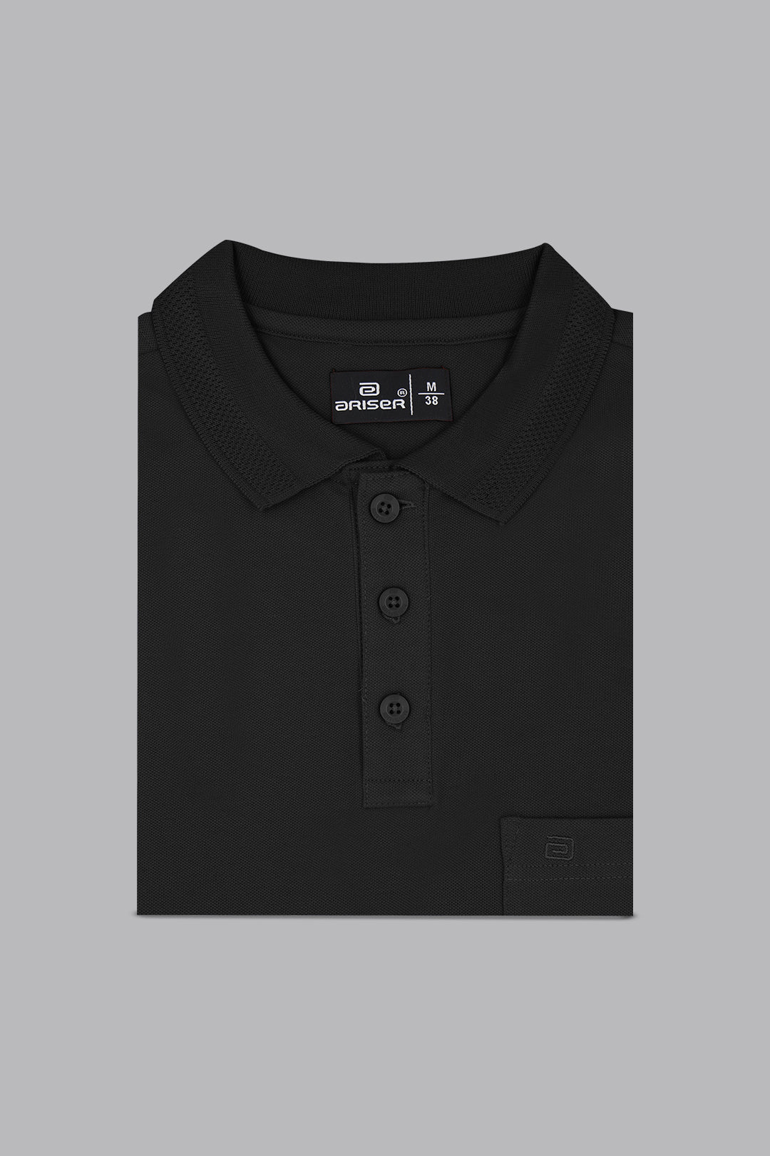 Lycra Polo - Jet Black T-Shirts For Men | Ariser