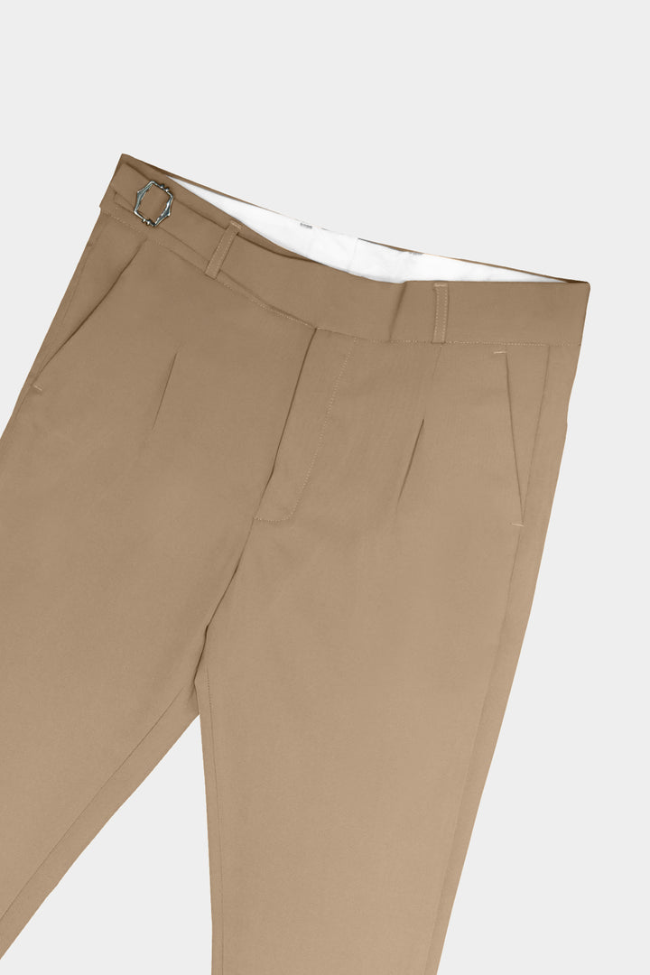 Beige pants on a white background